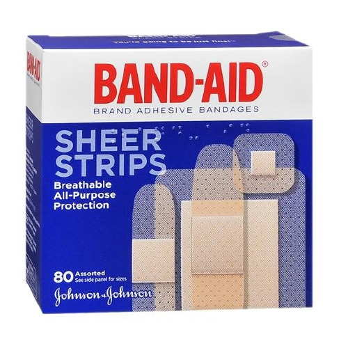 Band-aid Adhesive Strip Band-Aid® 2.25 X 3 Inch / .75 X 3 Inch / 0.625 ...