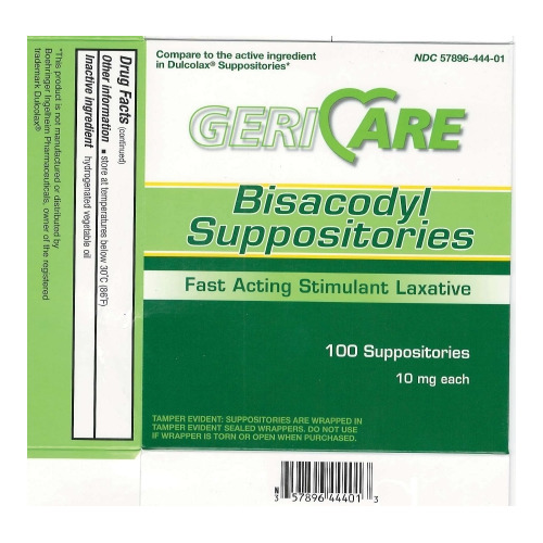 McKesson Brand 57896044401 Laxative Suppository 10 mg Strength Bisacodyl,  Box of 100