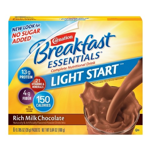 Oral Supplement Carnation® Breakfast Essentials® No Sugar Added Rich Milk Chocolate Flavor