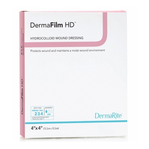 Dermafilm Hydrocolloid Dressing DermaFilm® 4 X 4 Inch Square Sterile ...