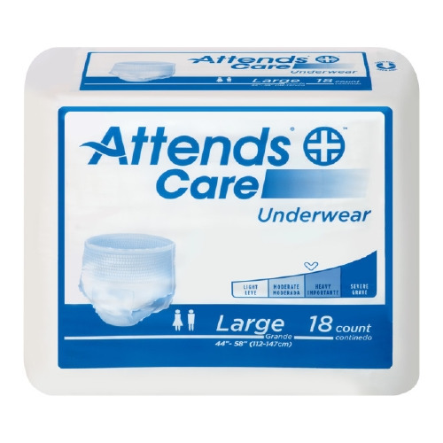 Attends Adult Absorbent Underwear Attends® Pull On Regular Disposable Moderate Absorbency