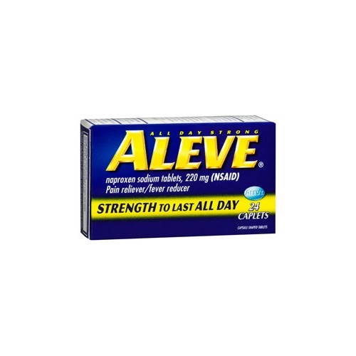 Pain Relief Aleve® 220 mg Strength Naproxen Sodium Caplet 24 per Bottle