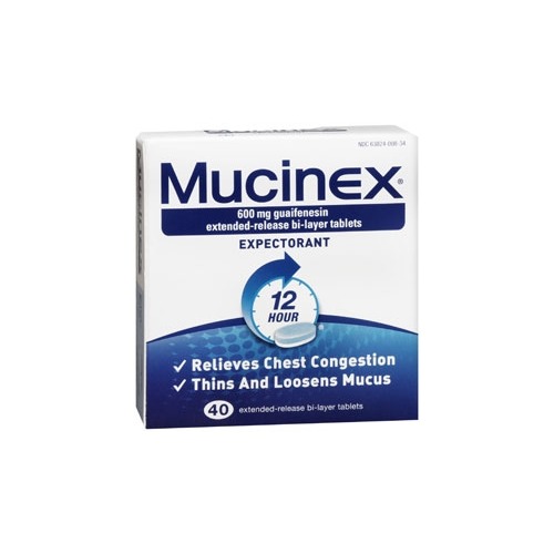 Mucinex Cold and Cough Relief Mucinex® 600 mg Strength Tablet 40 per