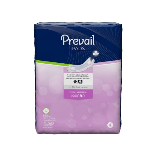 Prevail Bladder Control Pad Prevail® 13 Inch Length Heavy Absorbency