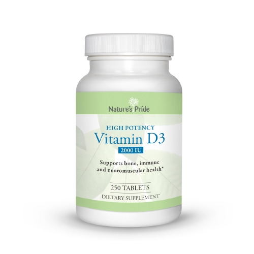 Nature's Products Vitamin D3 Supplement Natures Pride™ 2000 IU