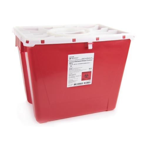 SharpSafety Sharps Container 2 gal. Vertical Entry, Red