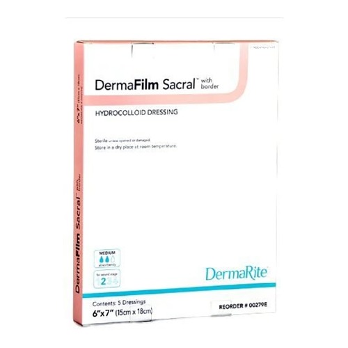 Hydrocolloid Dressing DermaFilm® 6 X 7 Inch Sacral Sterile - 855205EA ...