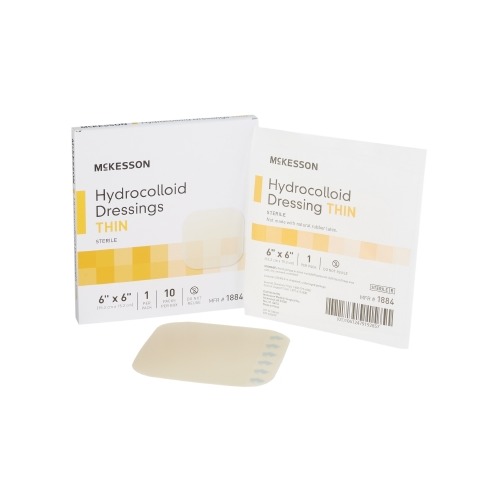 Hydrocolloid Dressing McKesson 6 X 6 Inch Square Sterile 882983EA