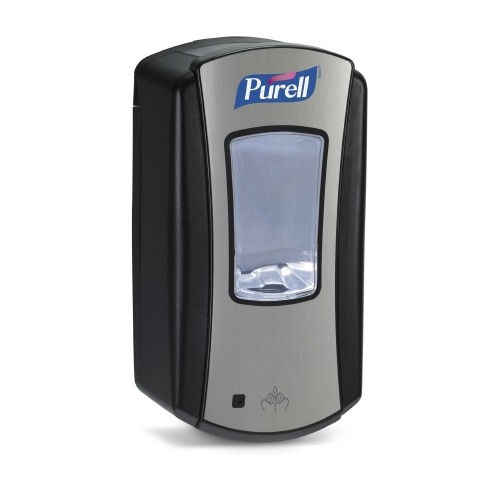 Hand Hygiene Dispenser Purell® Ltx 12™ Brushed Chrome Black Plastic Touch Free 1200 Ml Wall 5065