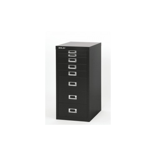 Bisley 8Drawer Steel Multidrawer Storage Black BDSMD8BK