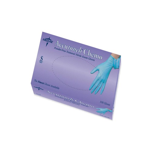 Medline Accutouch Chemo Nitrile Exam Gloves,Blue,Small MDS192084H