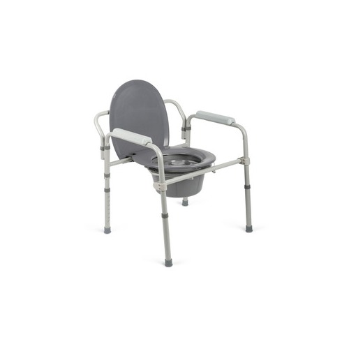 Medline Steel Elongated Bedside Commode MDS89664EL