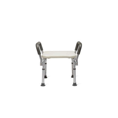 Medline Knockdown Bath Bench with Arms,White MDS89740RWAH