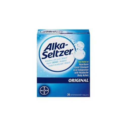 Alka-Seltzer Original Antacid And Pain Relief With Aspirin 36 Ct ...