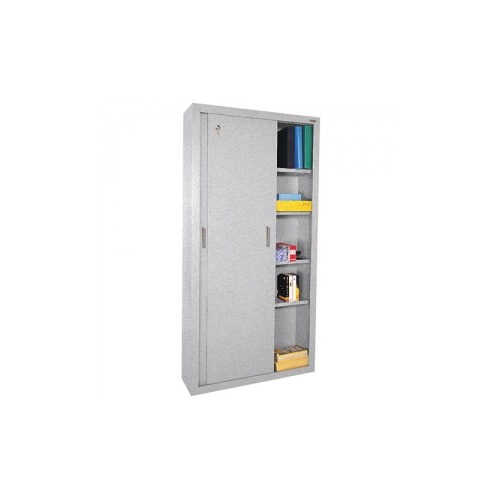 Sandusky Sliding Door Storage Cabinet Multi Granite Ba2s361872mg