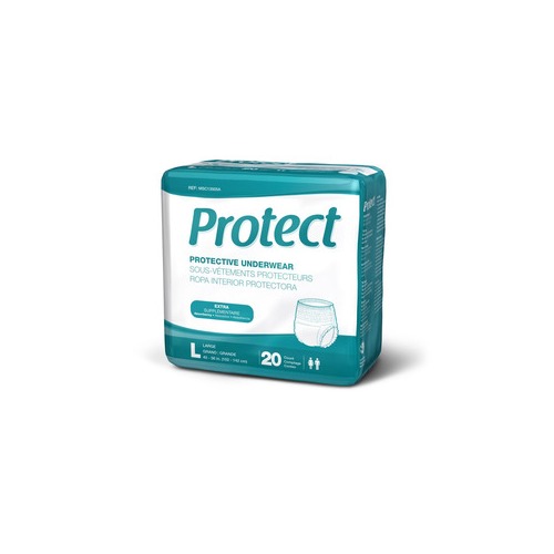Medline Protect Extra Protective Underwear,Large MSC13505A