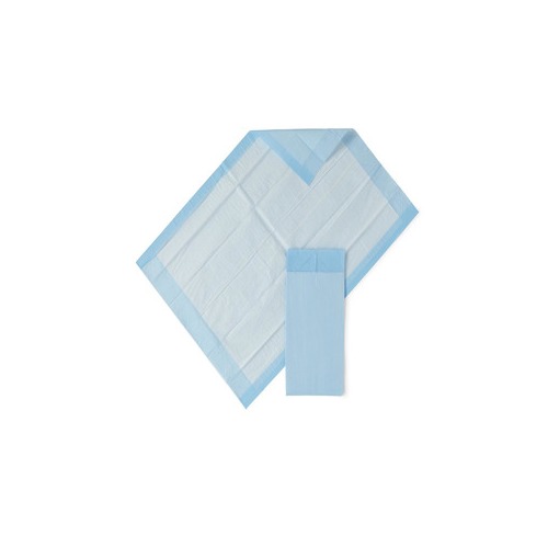 Medline Protection Plus Disposable Underpads,Blue,24" X 17" MSC281224