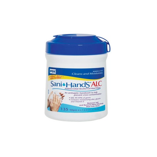 Sani-Hands Alcohol Sanitizing Wipes - 135 Count Canister (Case Of 12)