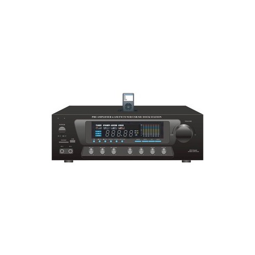 Pyle Home(r) PYLE HOME PT270AIU 30Watt Stereo AM FM Receiver with Dock