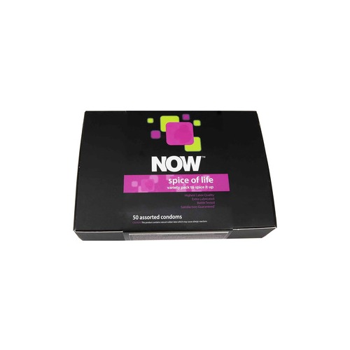 Quest Products Inc Now Spice of Life Pleasure Pack Condoms in Cigar Box