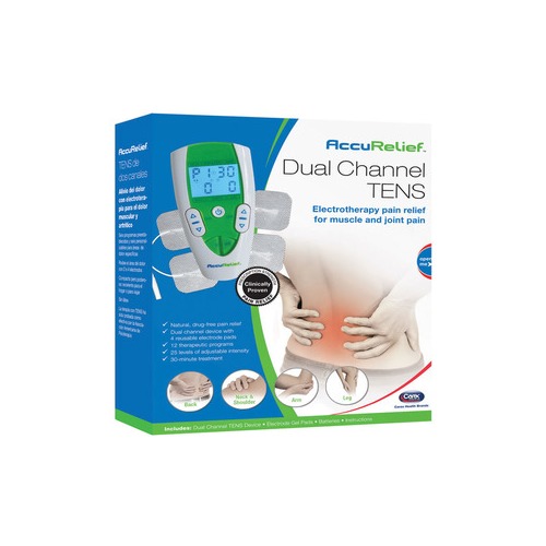 Carex Health Brands AccuRelief Electrotherapy Pain Relief Dual Channel