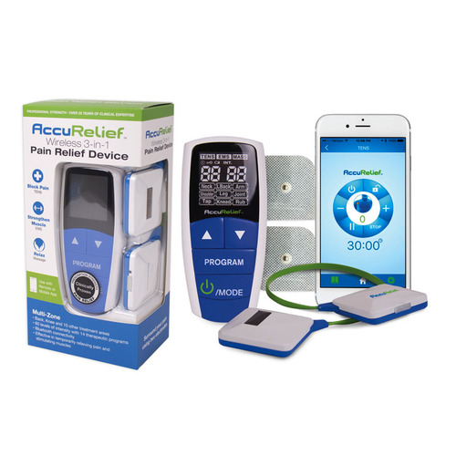 Carex Health Brands AccuRelief Wireless 3in1 Pain Relief Device