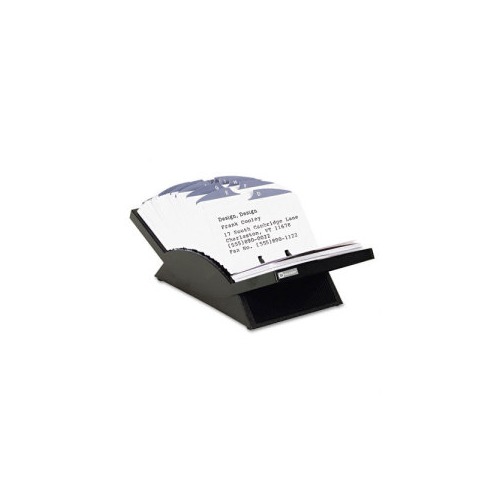 Vaultz Locking Index Card File with Flip Top Holds 450 4 x 6 Cards, Black