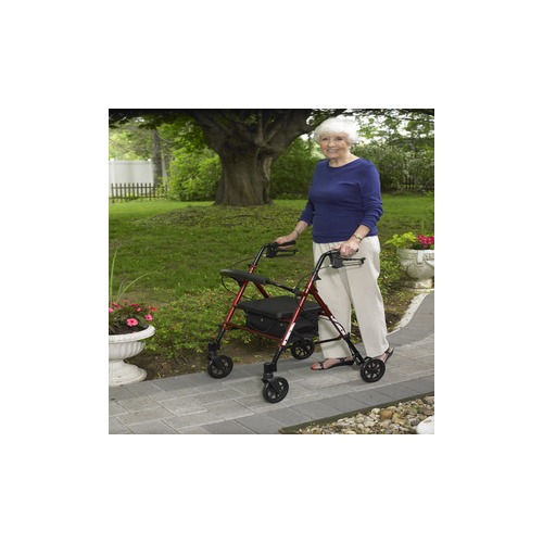 Drive Devilbiss Healthcare Adjustable Height Rollator with 6" Wheels