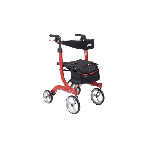 Drive Devilbiss Healthcare Nitro Euro Style Walker Rollator, Tall, Red ...