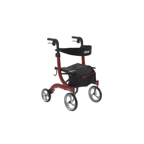 Drive Devilbiss Healthcare Nitro Euro Style Walker Rollator, Red
