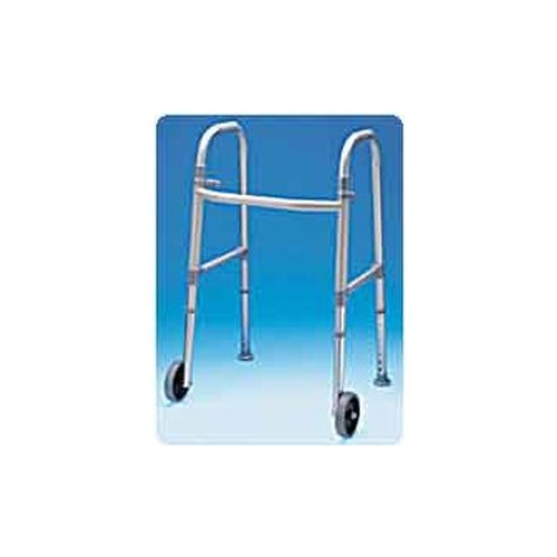 Carex Health Brands Adult Dual Paddle Walker with Wheels And Glides