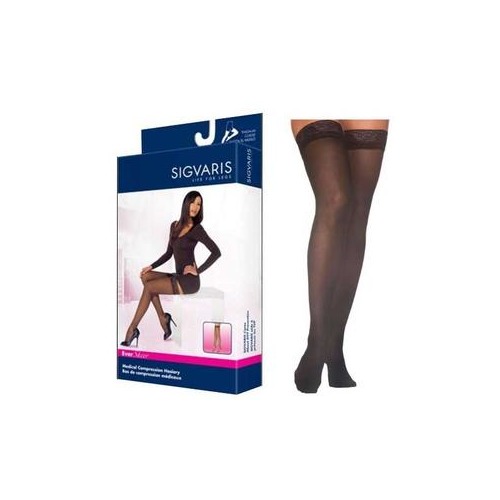 Sigvaris Women Sheer Thigh High with Grip Top Compression