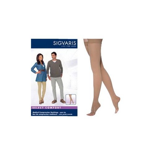 Sigvaris Inc Select Comfort Thigh High Compression Stockings With Waist Attachment L2 Crispa 2410