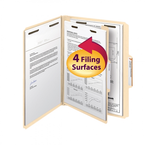 Smead Fastener HeavyDuty File Folder with Divider SMD14560