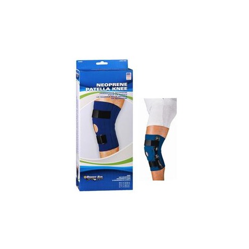 Scott Specialties Cmo Inc Sportaid Knee Brace, Open Patella, Blue, Neoprene, Medium, 14" 15