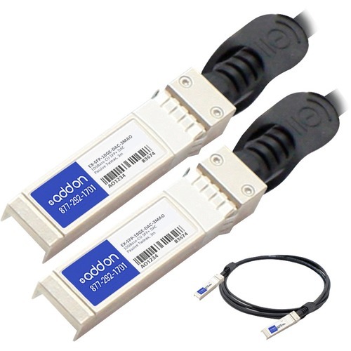 AddOn Juniper Networks EX-SFP-10GE-DAC-3M Compatible TAA Compliant  10GBase-CU SFP+ to SFP+ Direct Attach Cable (Passive Twinax, 3m)