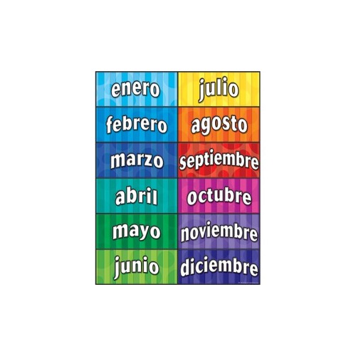 MONTHS OF THE YEAR SPANISH CHART - TCR7693 - Shoplet.com