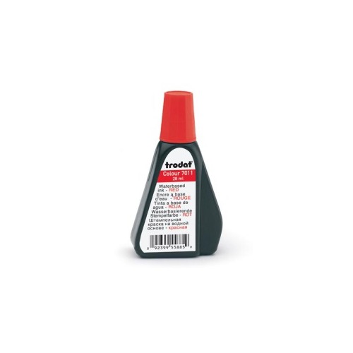 Trodat 7011 Stamp Pad Ink Refill - 1 Oz Bottle - RED INK For Self-Inking Stamps