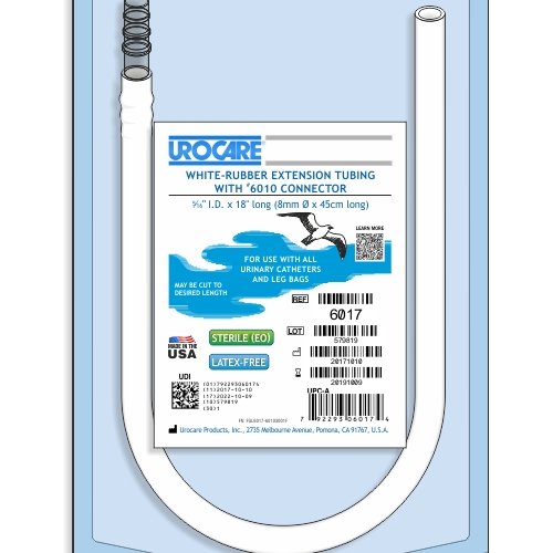 Urocare Sterile ClearVinyl Extension Tubing with Connector 5/16 inch I